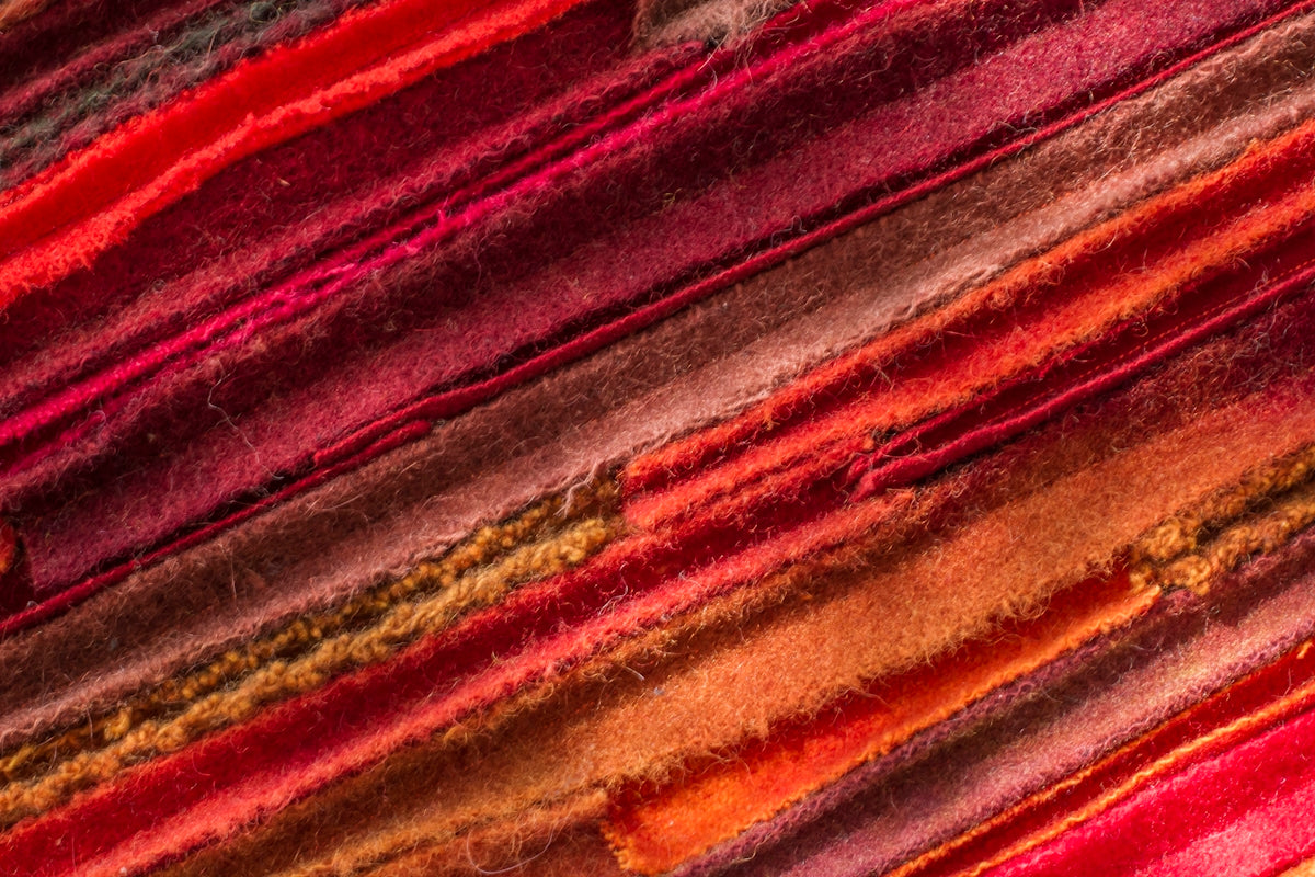 brown and beige fleece textile