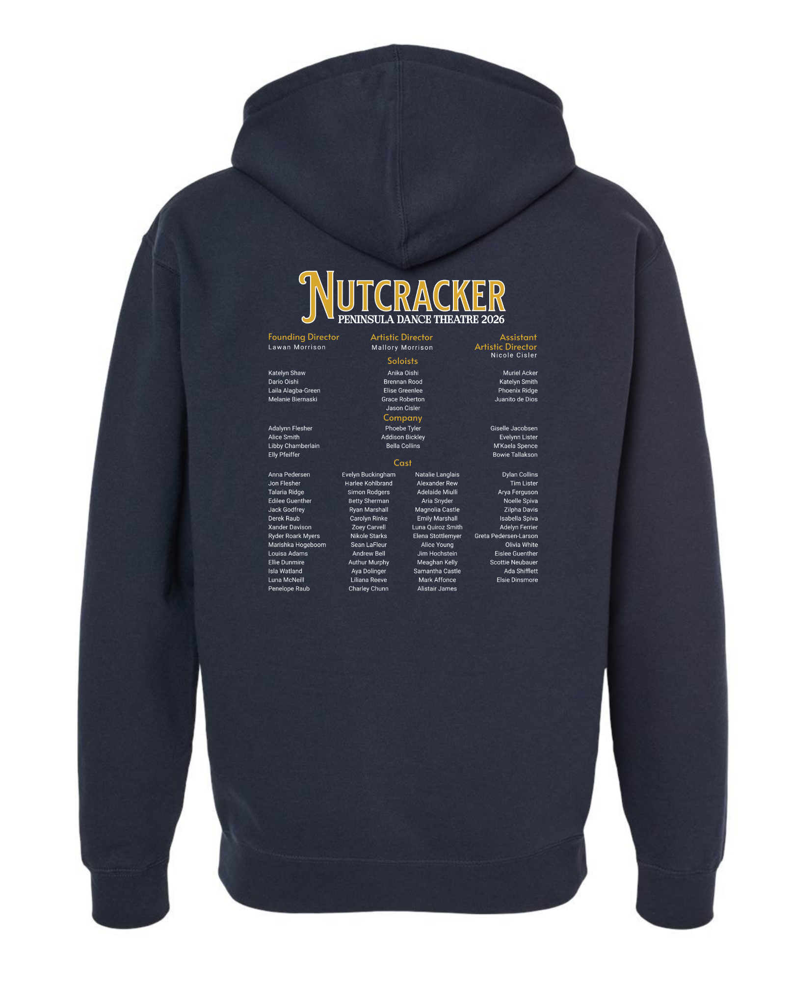 PDT 2026 Nutcracker Full Zip Adult Hoodie