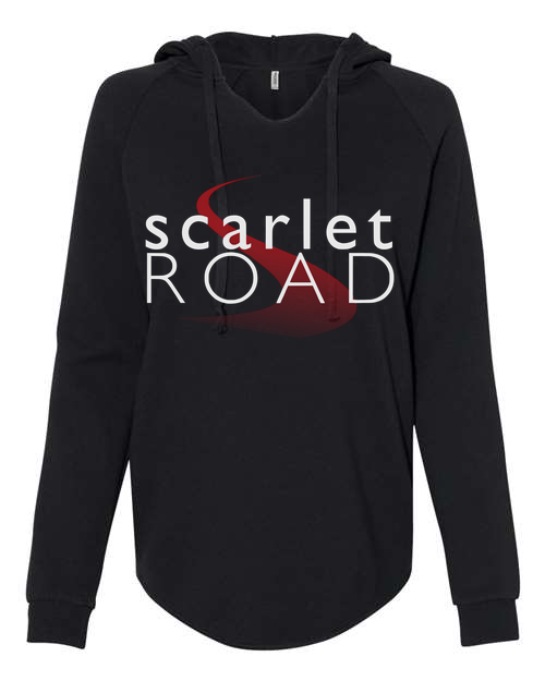 Scarlet Road White Logo Womens Hoodie Cozy Fleece Fit