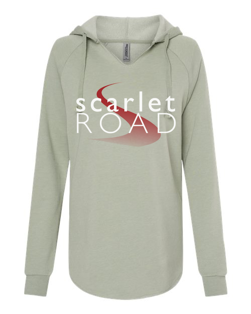 Scarlet Road White Logo Womens Hoodie Cozy Fleece Fit