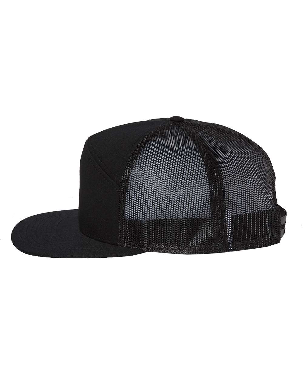 North Mason Hat Embroidered Seven-Panel Black