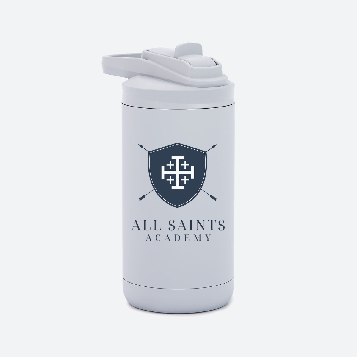 All Saints Dark Blue Crest Logo 12 OZ Stainless Steel Tumbler Moon Lake (SAC12)