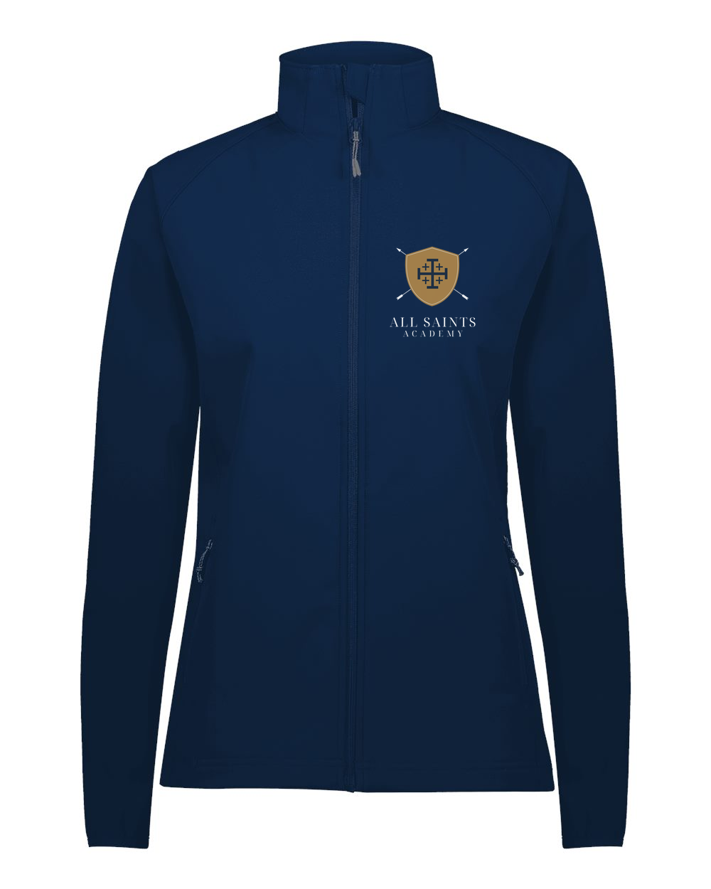 All Saints Gold Crest Logo Women's Jacket Navy (HW229721)