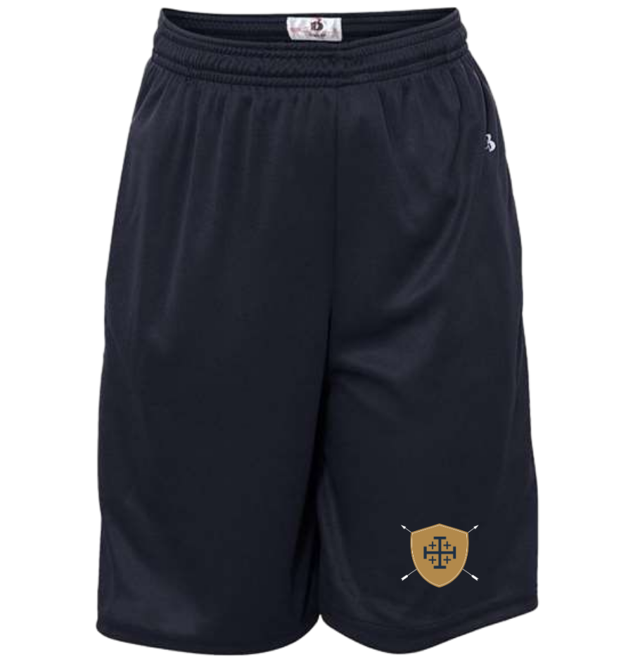 All Saints Logos_Gold Shield, Navy arrows, navy cross