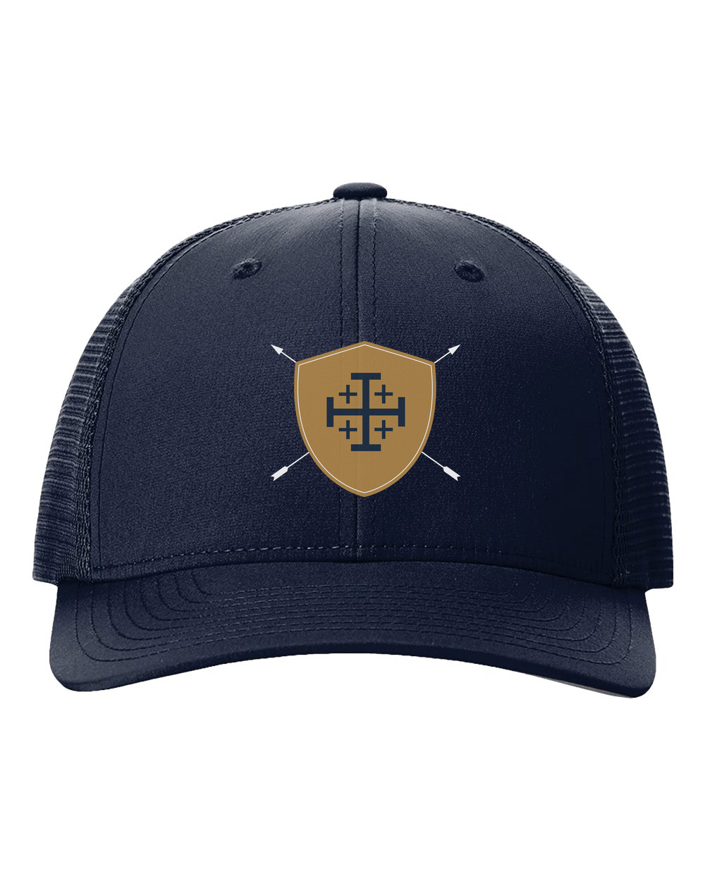 All Saints Gold Logo Hats and Caps Navy (RS174)