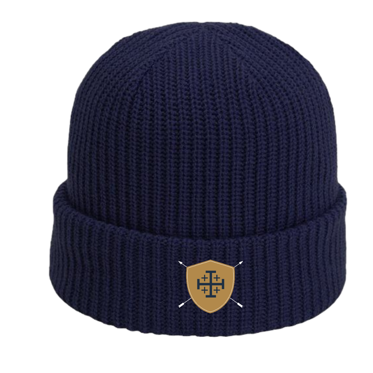 Embroidered Tan Crest Logo