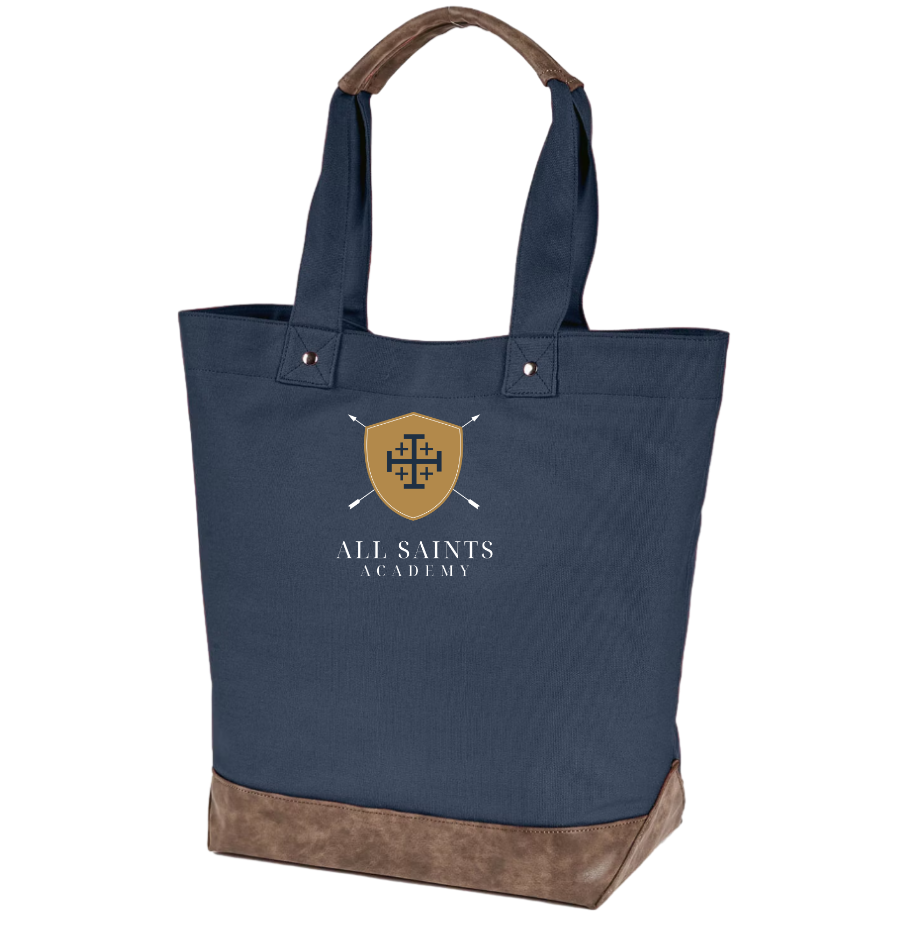 All Saints Logo Tote Deep Navy / Brown (AP1921) - Shirtify