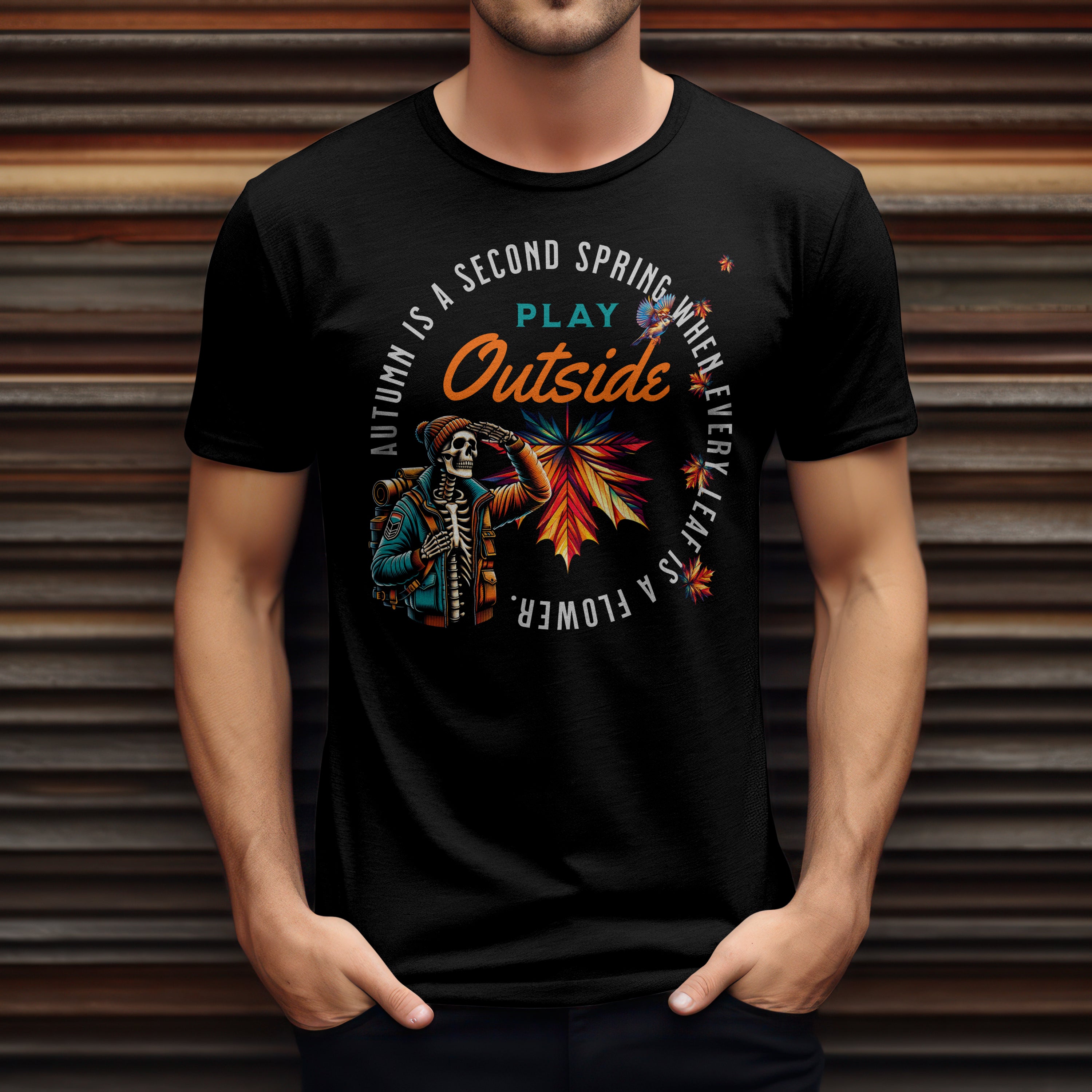 Autumn Flowers (Black Knockout) T-Shirt - Shirtify