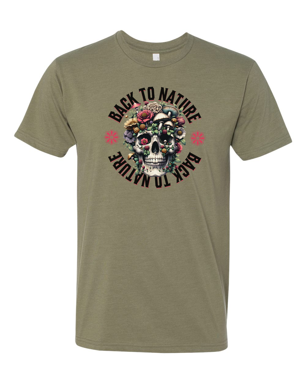 Back To Nature Men's T-Shirt Light Olive (NL6210)