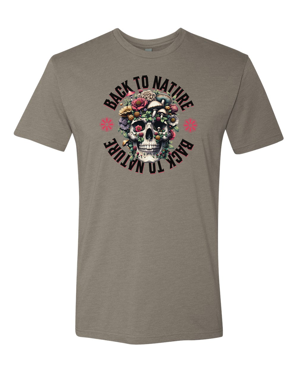 Back To Nature Men's T-Shirt Warm Grey (NL6210)