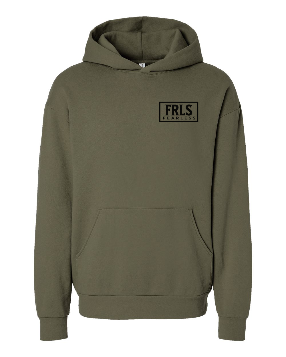 Black Fearless Logo Hoodie Olive (IND280SLFP)