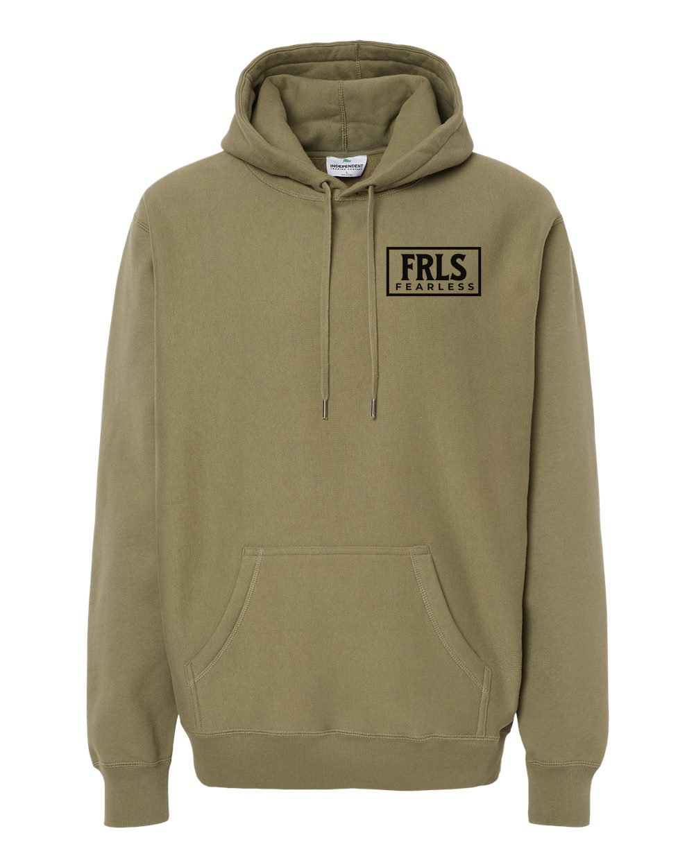 Black Fearless Logo Hoodie Olive (IND5000PFP)