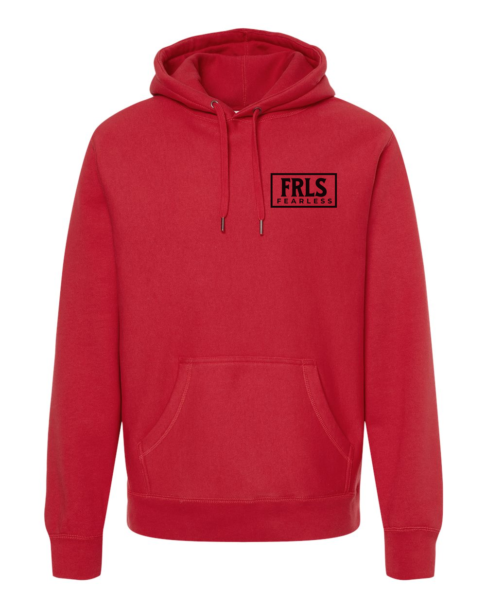 Black Fearless Logo Hoodie Red (IND5000PFP)