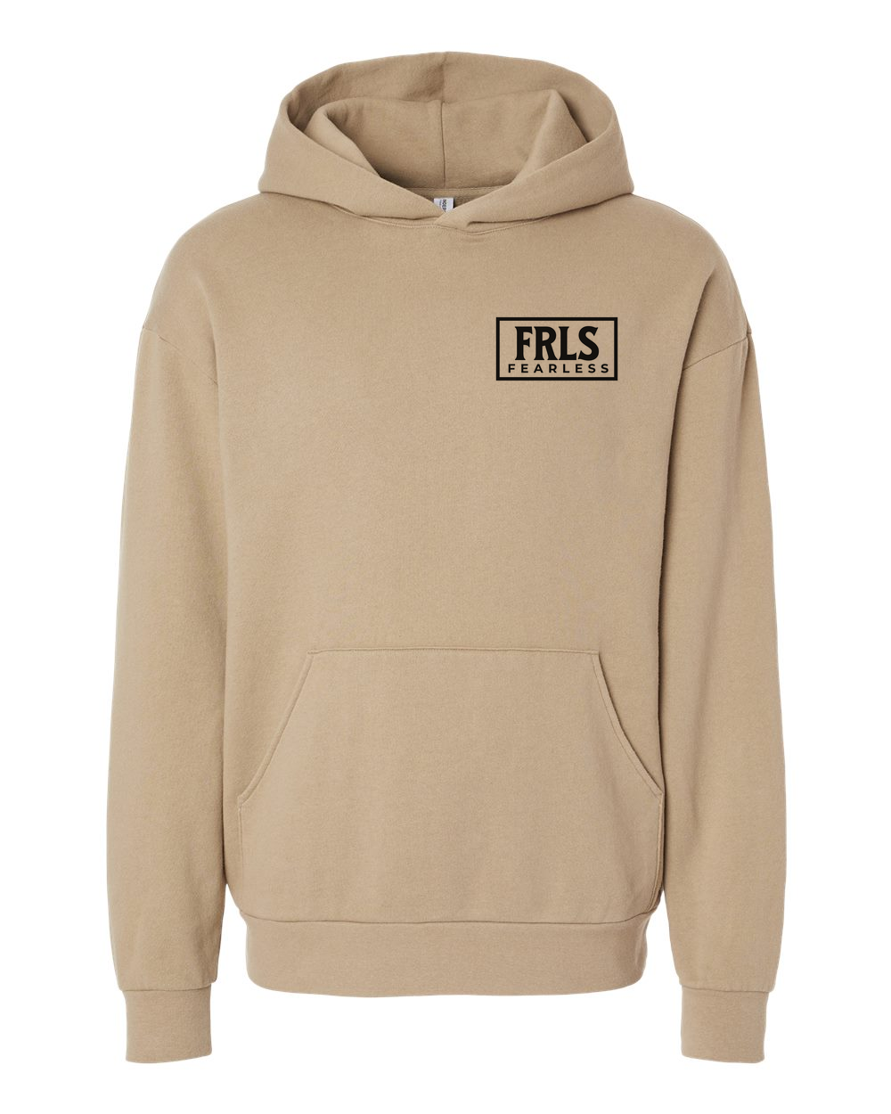 Black Fearless Logo Hoodie Sandstone (IND280SLFP)