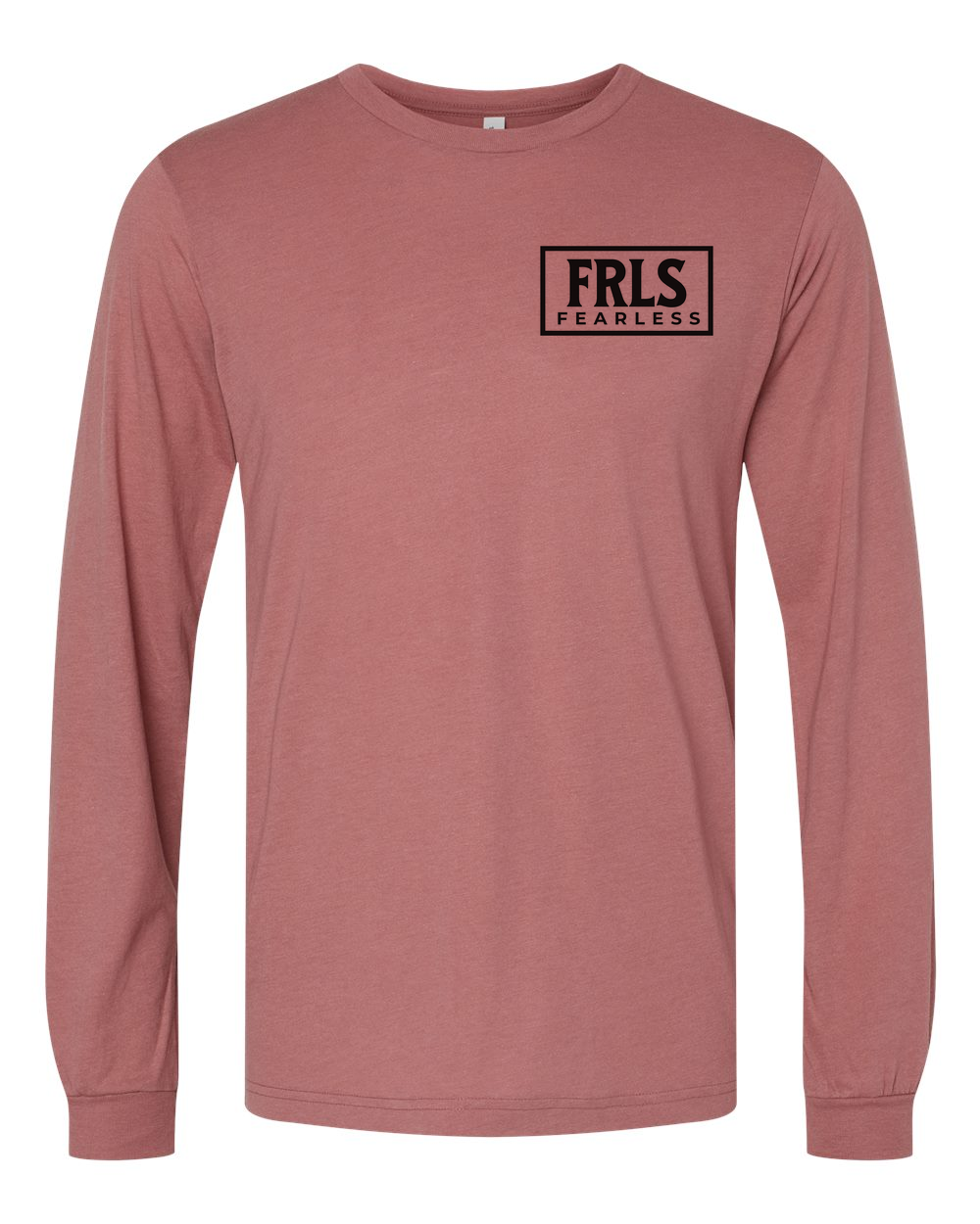 Black Fearless Logo Long Sleeve T-Shirt Mauve (BC3513FP)