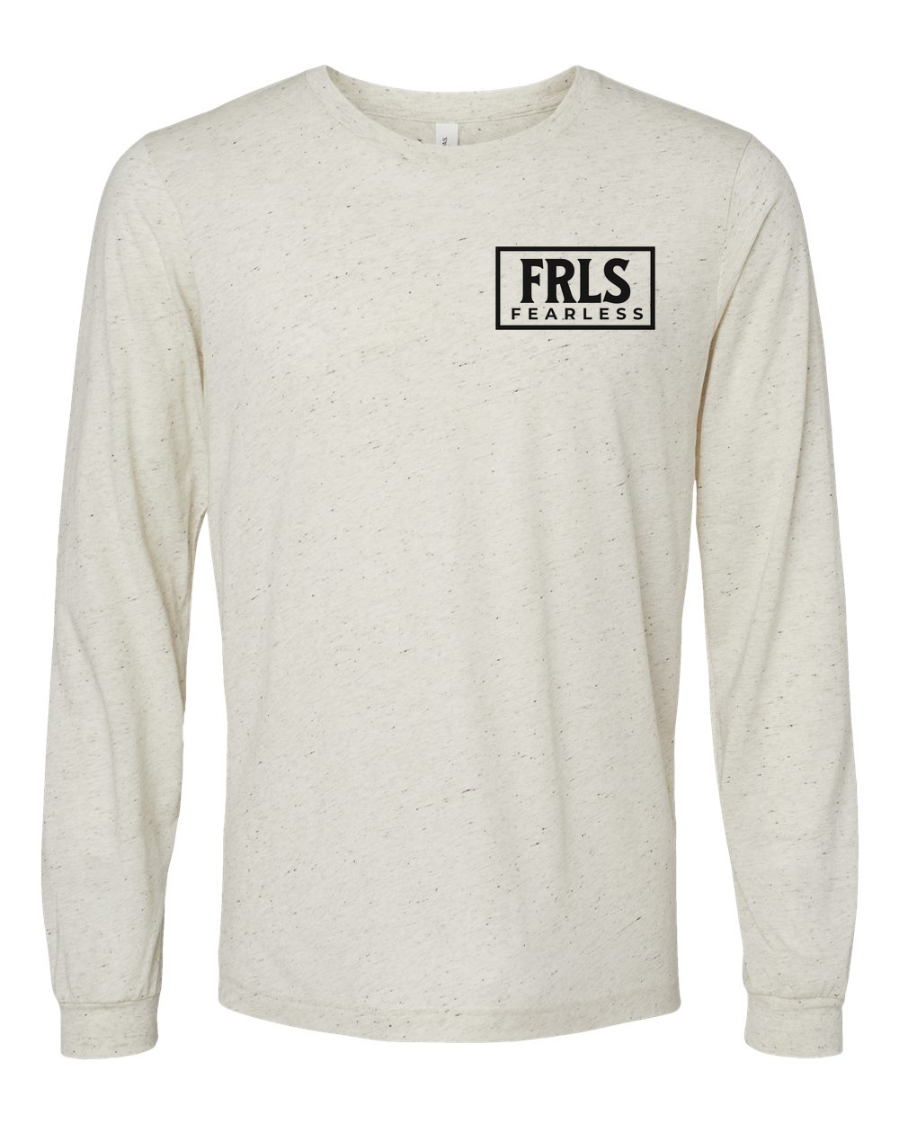 Black Fearless Logo Long Sleeve T-Shirt Oatmeal (BC3513FP)