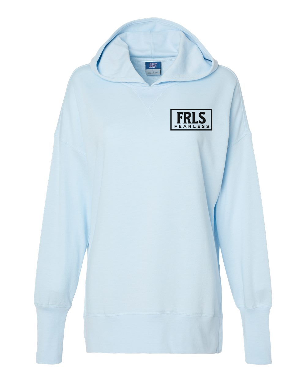 Black Fearless Logo Women's Cropped or Lightweight Hoodie - Shirtify