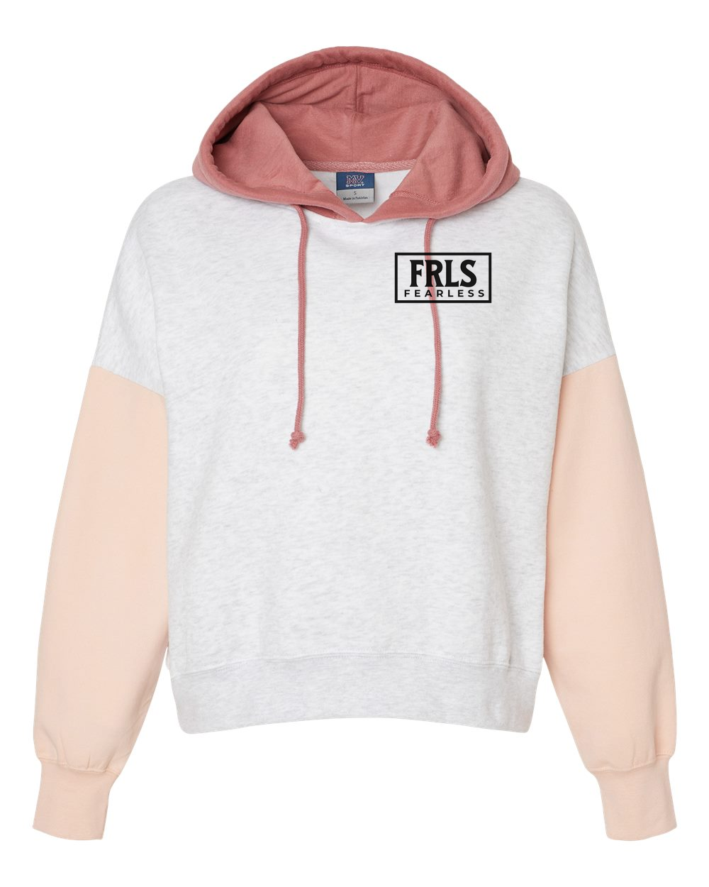 Black Fearless Logo Women's Hoodie Cameo Pink (MVSW23716FP)