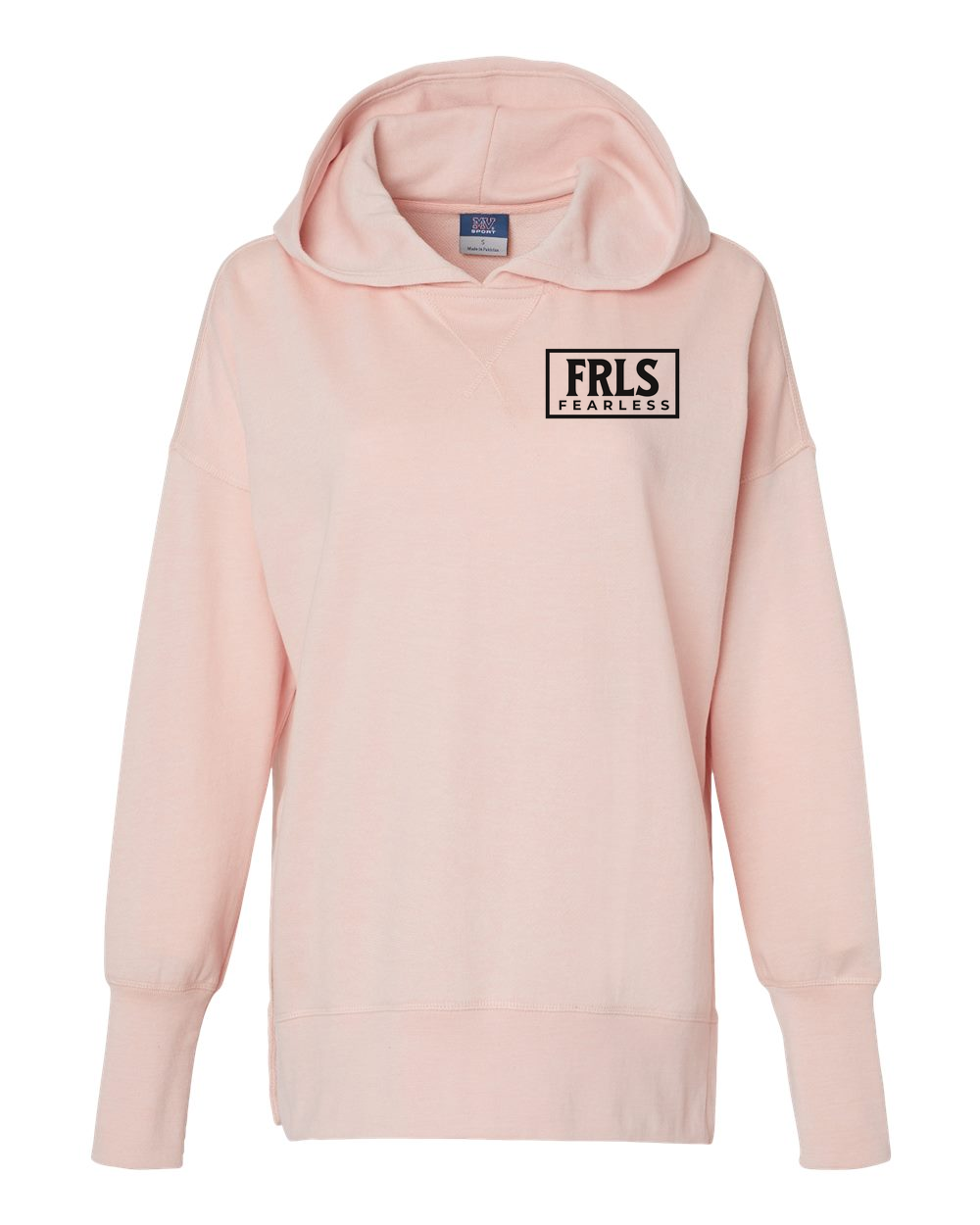 Black Fearless Logo Women's Cropped or Lightweight Hoodie - Shirtify