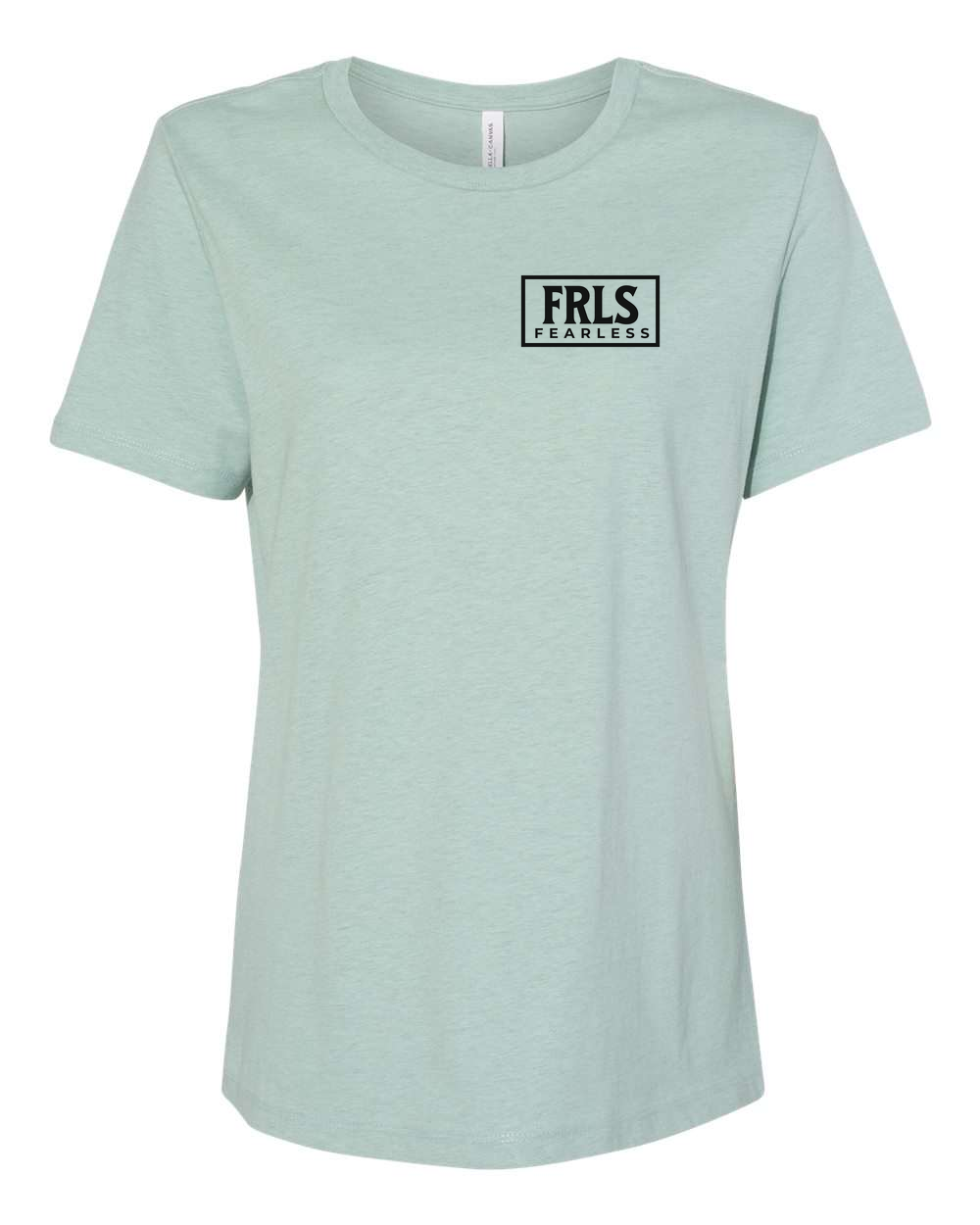 Black Fearless Logo Women's T-Shirt Heather Prism Dusty (BC6400CVCFP)
