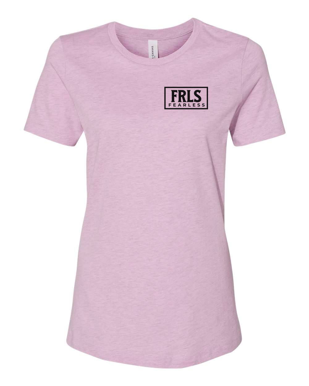Black Fearless Logo Women's T-Shirt Heather Prism Lilac (BC6400CVCFP)