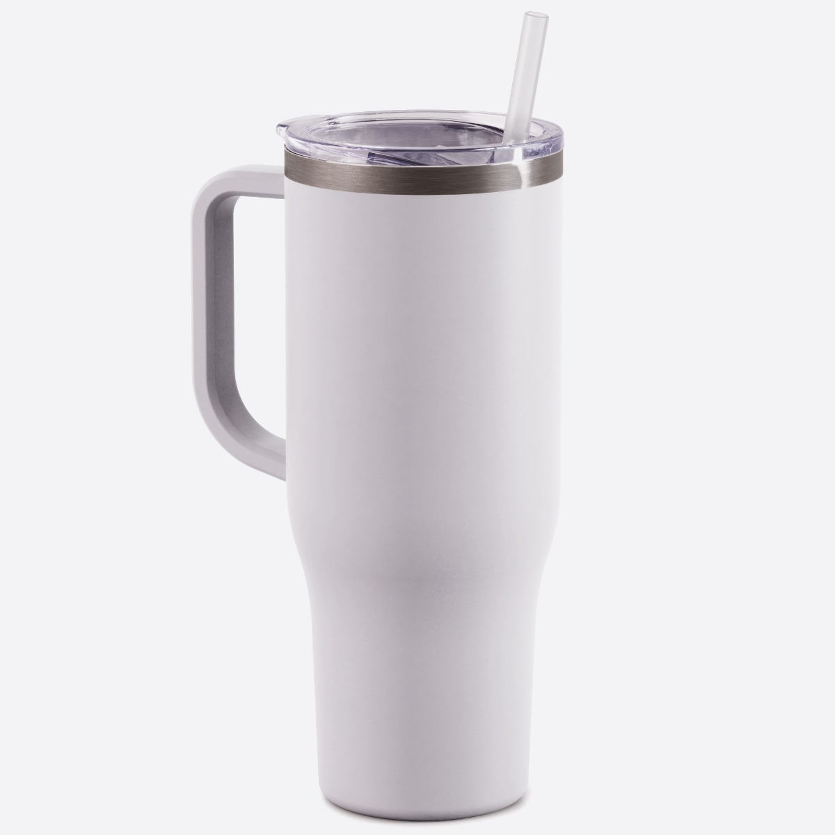 Blank Product 40 Oz. Tumbler with Handle Matte White