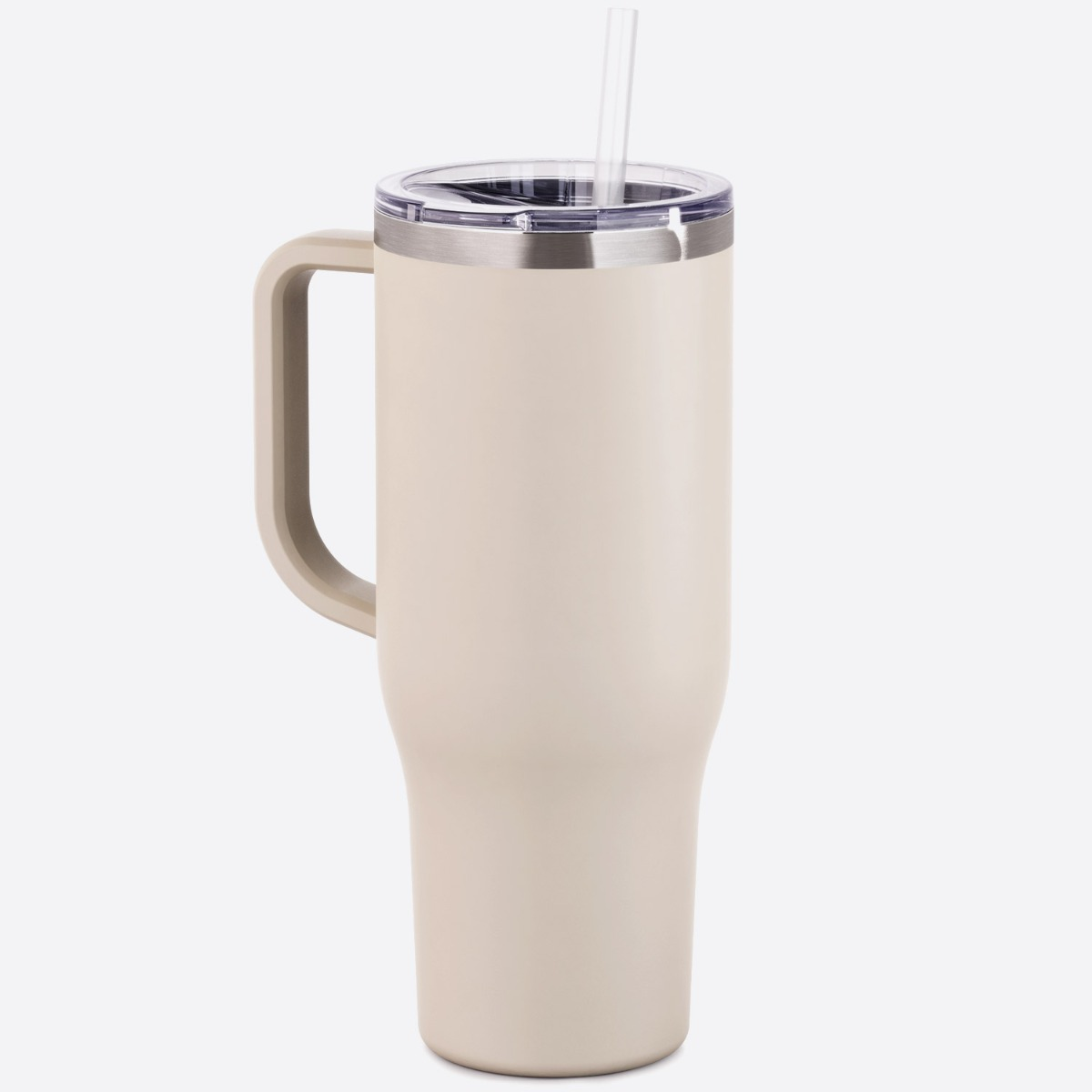 Blank Product 40 Oz. Tumbler with Handle White Onxy