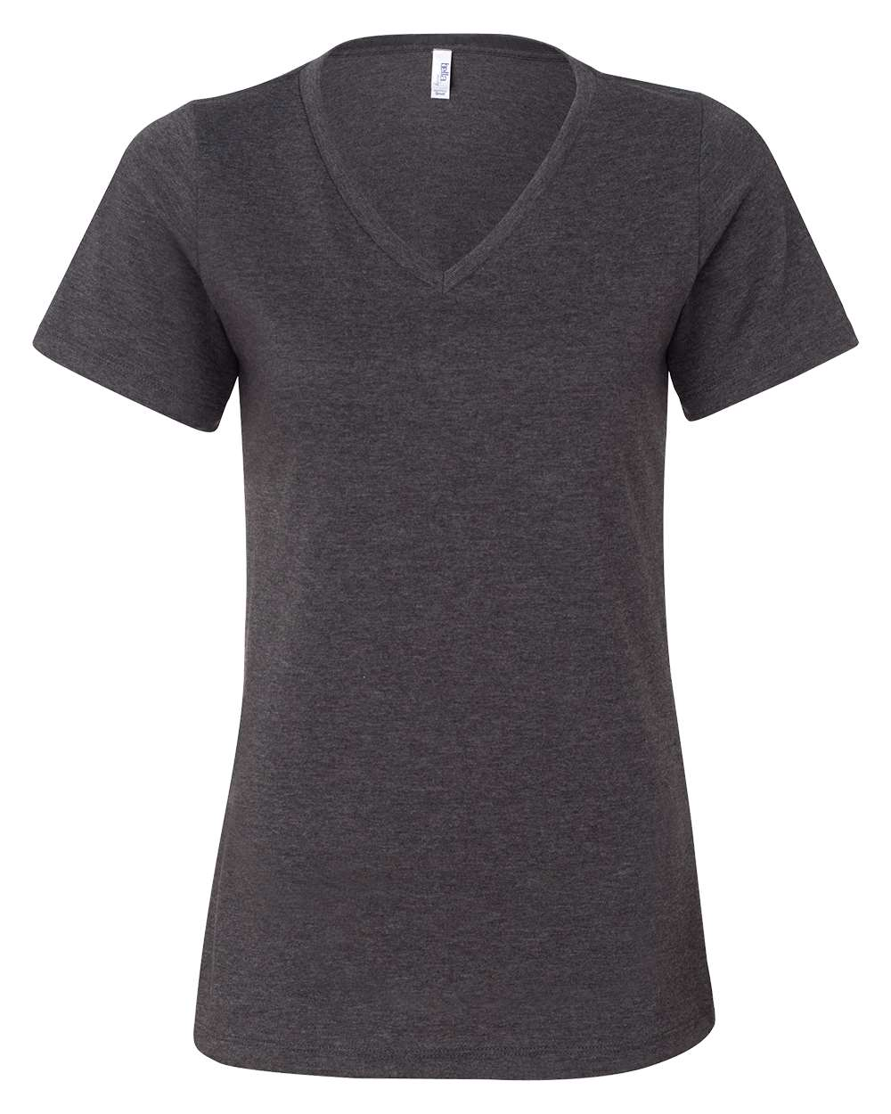 Blank Product Women's V-Neck Dark Grey Heather (BC6405CVCF)