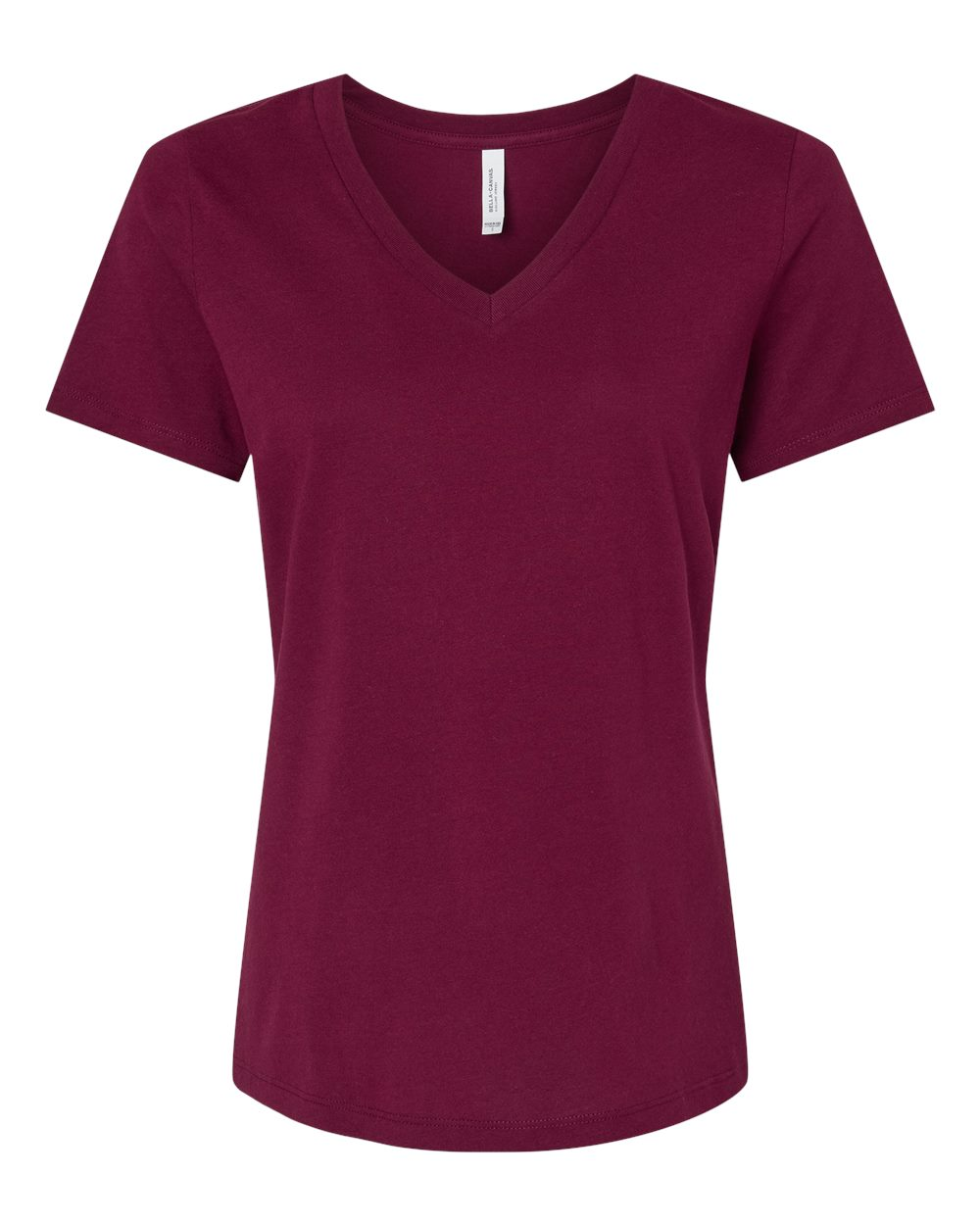 Blank Product Women's V-Neck Maroon (BC6405F)