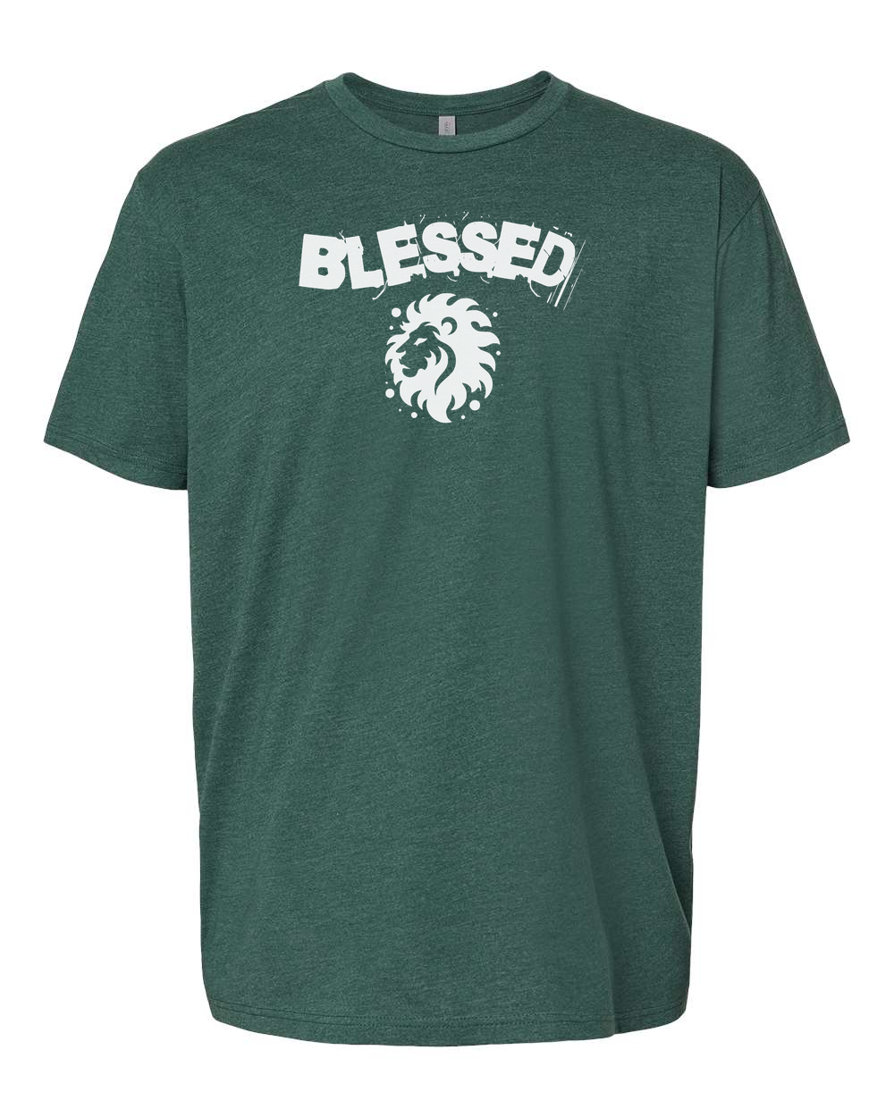 Blessed (White) Men's T-Shirt Heather Forest Green (NL6210)