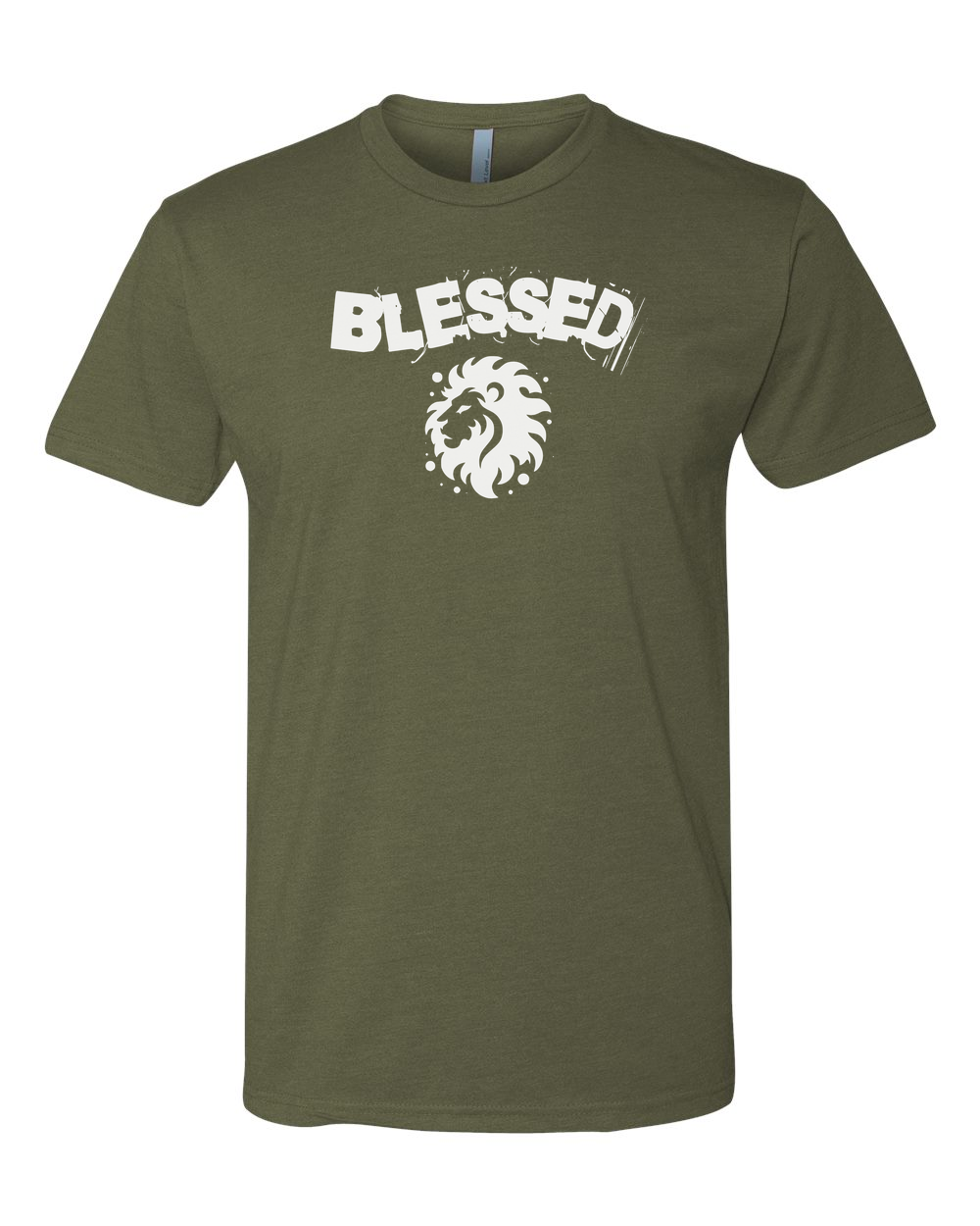 Blessed (White) Men's T-Shirt Military Green (NL6210)