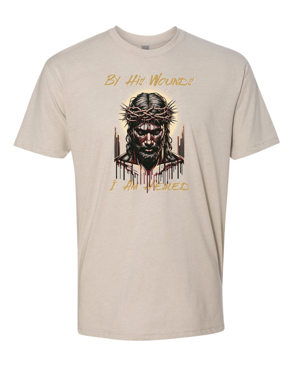 By His Wounds Men's T-Shirt Sand (NL6210)