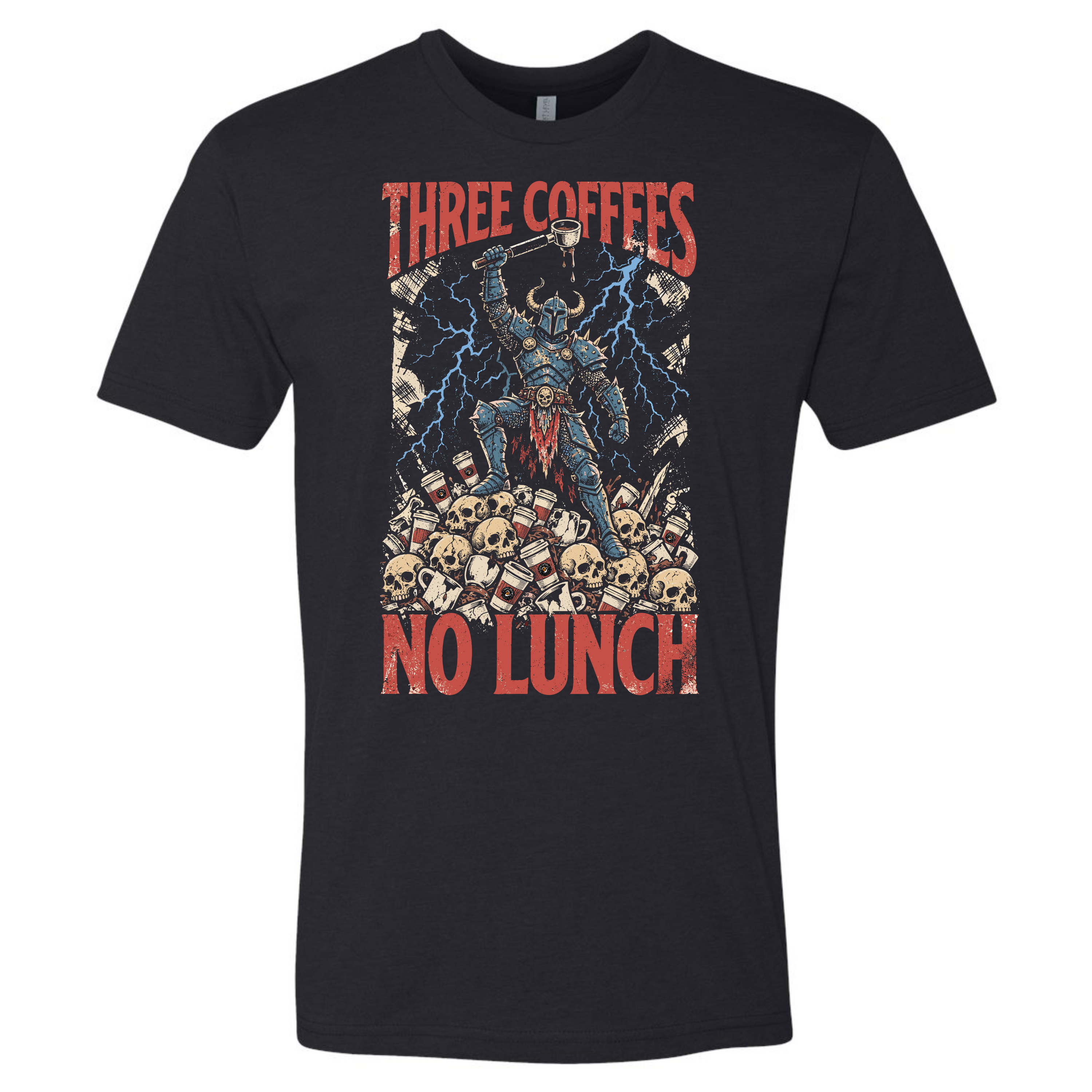 Caffe Cocina Three Coffees No Lunch T-shirt