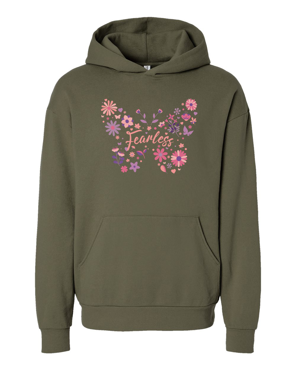 Fearless Butterfly Hoodie Olive (IND280SLF)