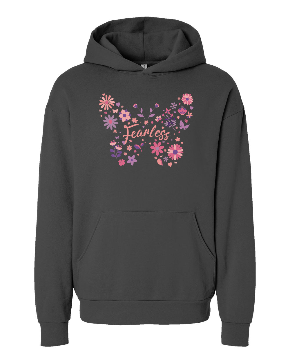 Fearless Butterfly Hoodie Pigment Black (IND280SLF)