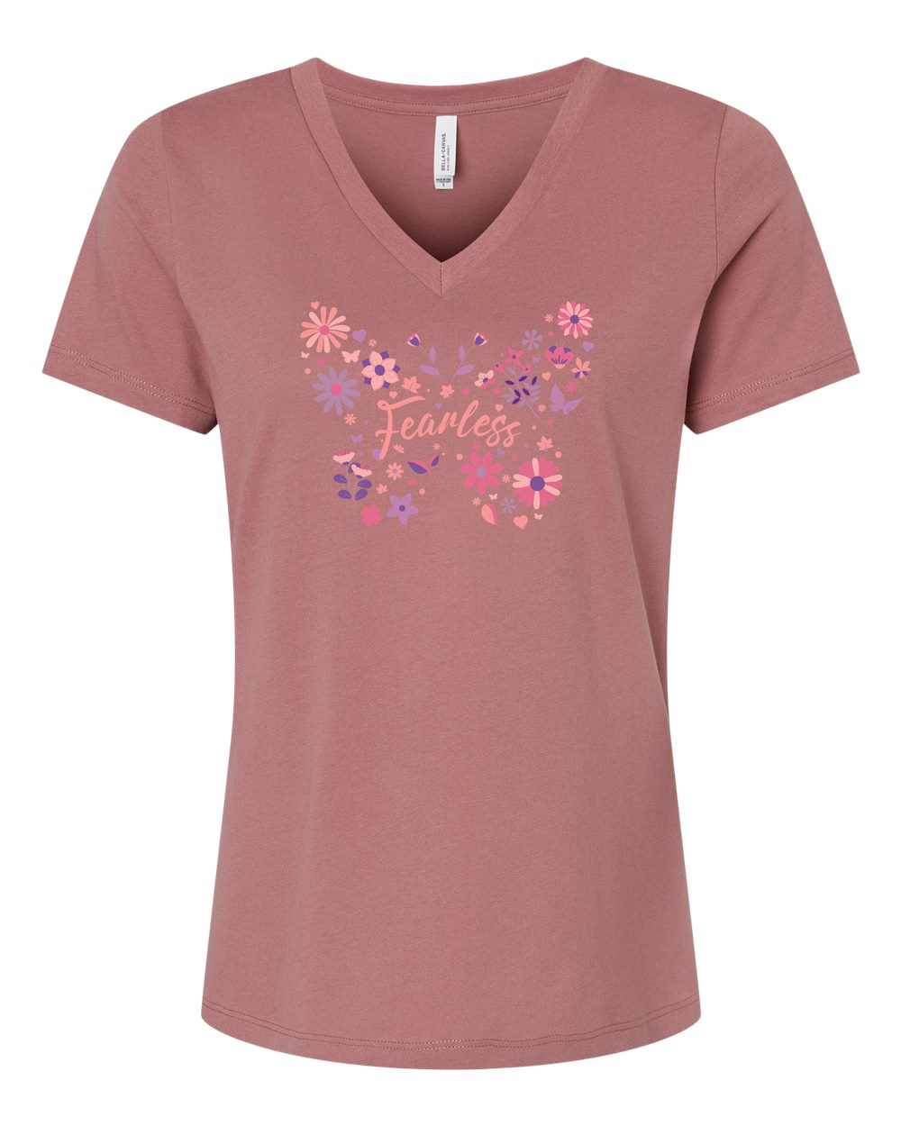 Fearless Butterfly Women's V-Neck - Shirtify