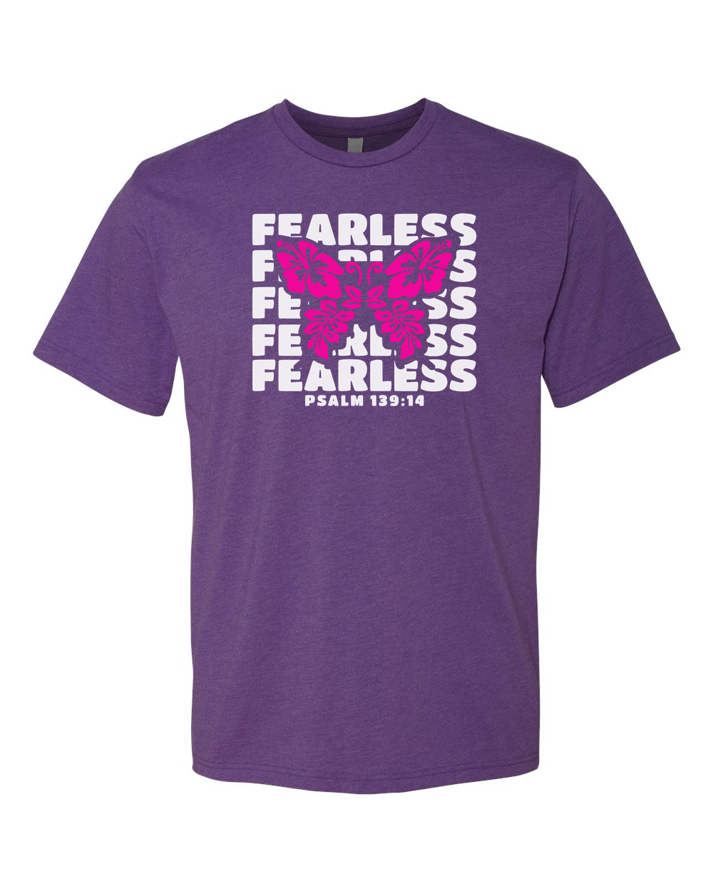 Fearless Butterfly (Psalm 139:14) T-Shirt Purple Rush (NL6210F)