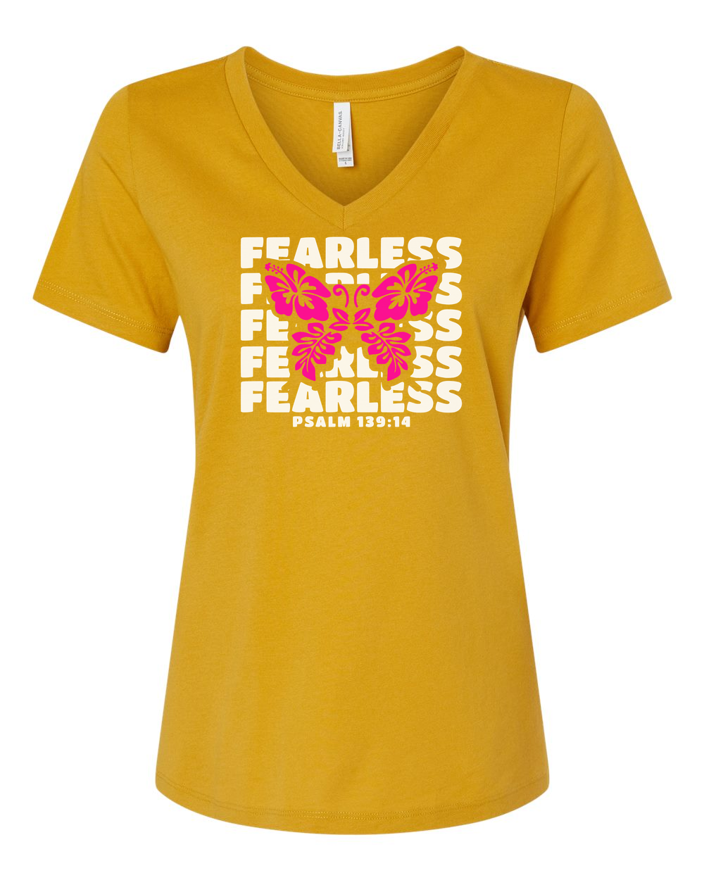 Fearless Butterfly (Psalm 139:14) Women's V-Neck - Shirtify