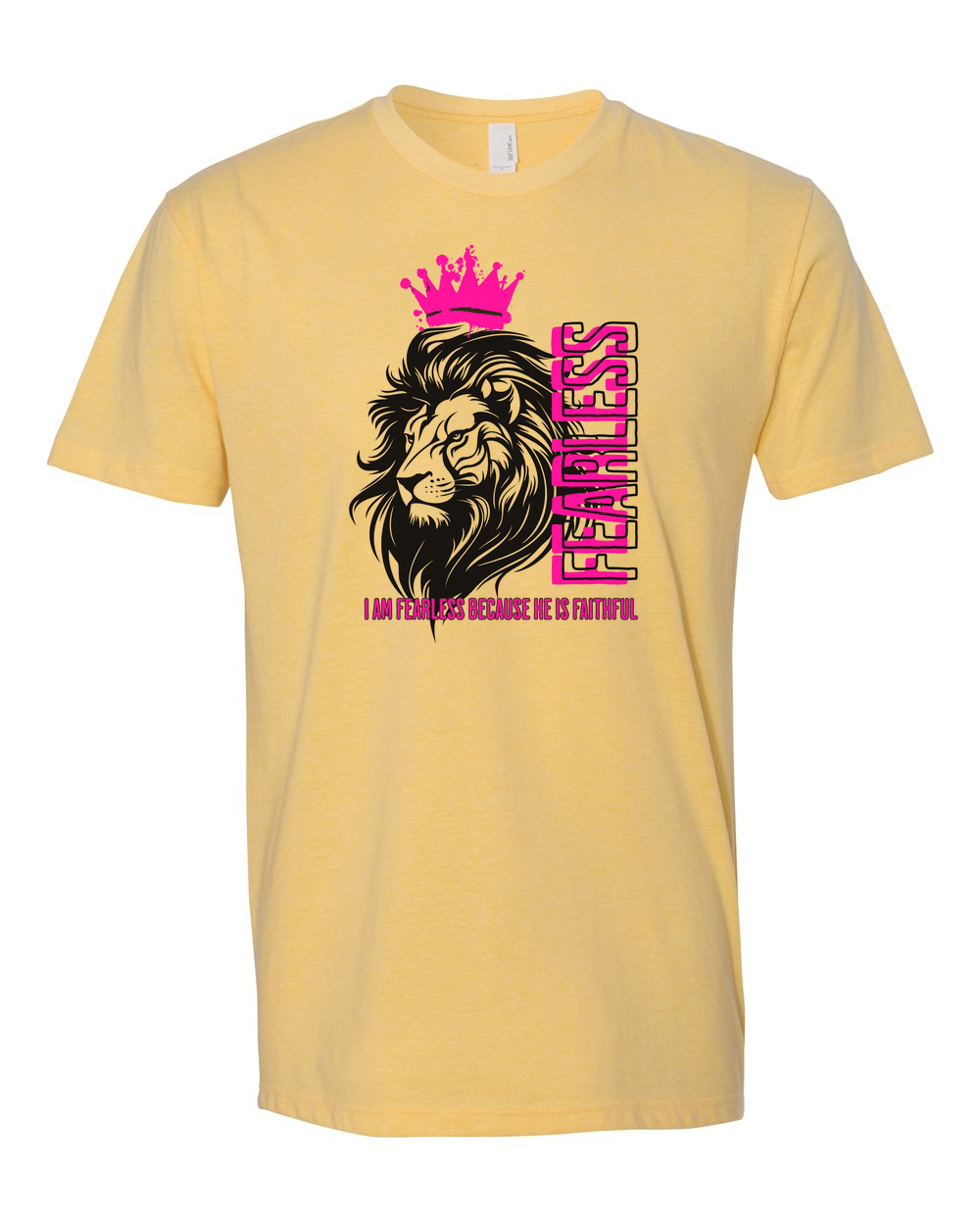 Fearless Crowned Lion T-Shirt Banana Cream (NL6210F)