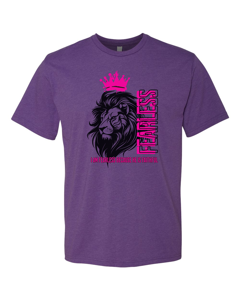 Fearless Crowned Lion T-Shirt Purple Rush (NL6210F)