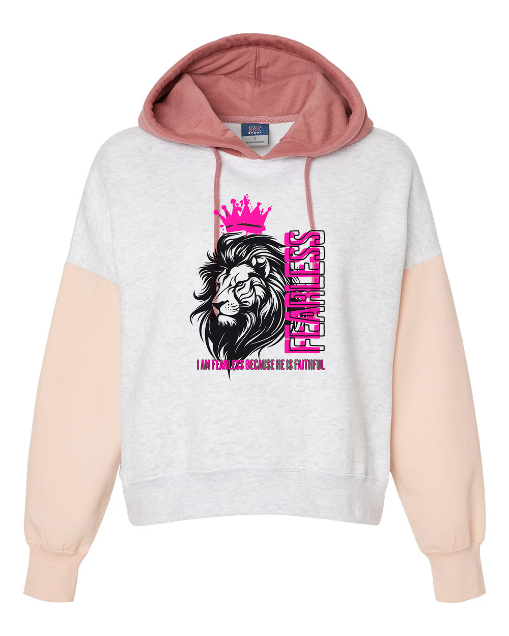 Fearless Crowned Lion Women's Cropped or Lightweight Hoodie - Shirtify