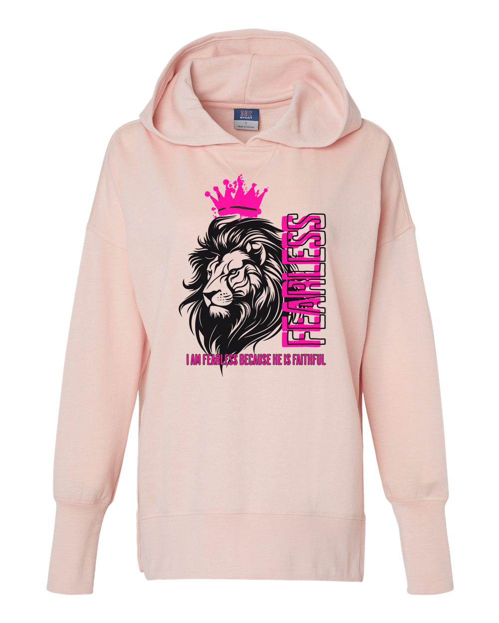 Fearless Crowned Lion Women's Cropped or Lightweight Hoodie - Shirtify