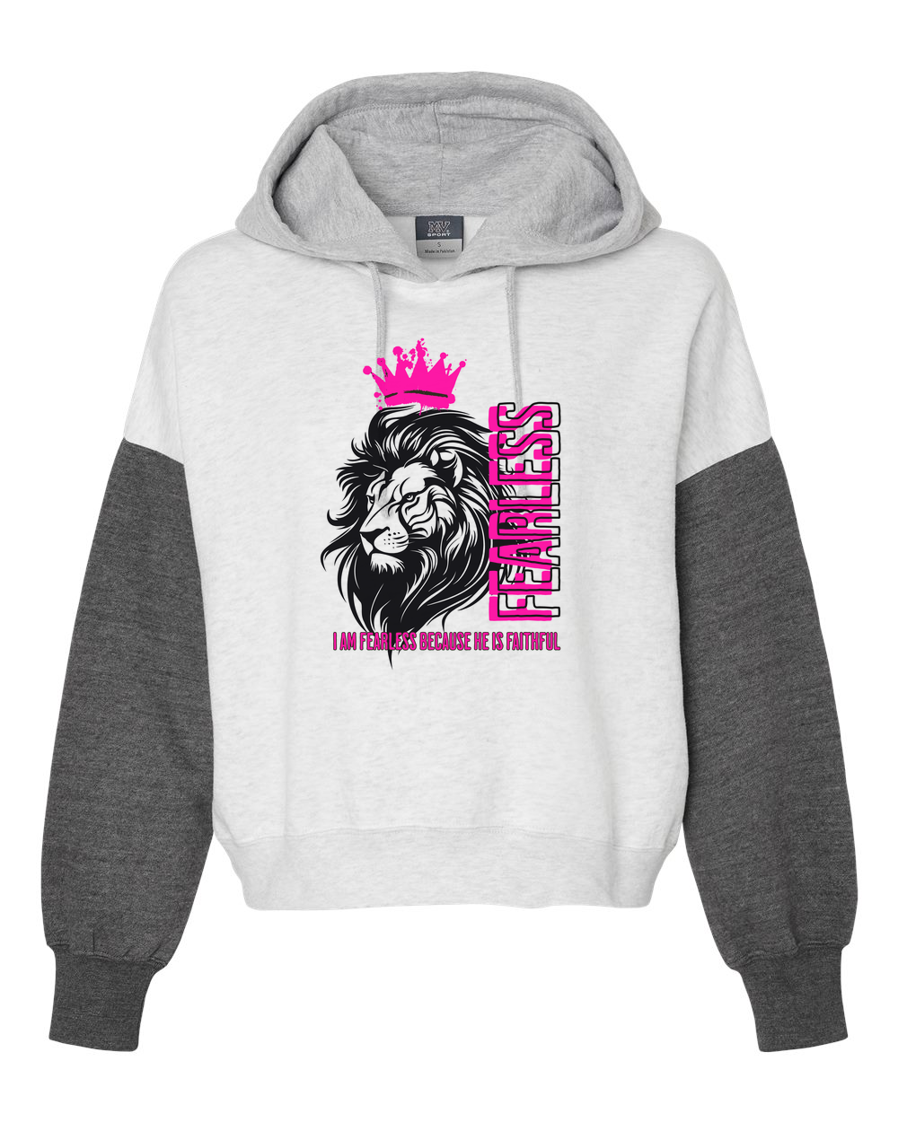 Fearless Crowned Lion Women's Cropped or Lightweight Hoodie - Shirtify