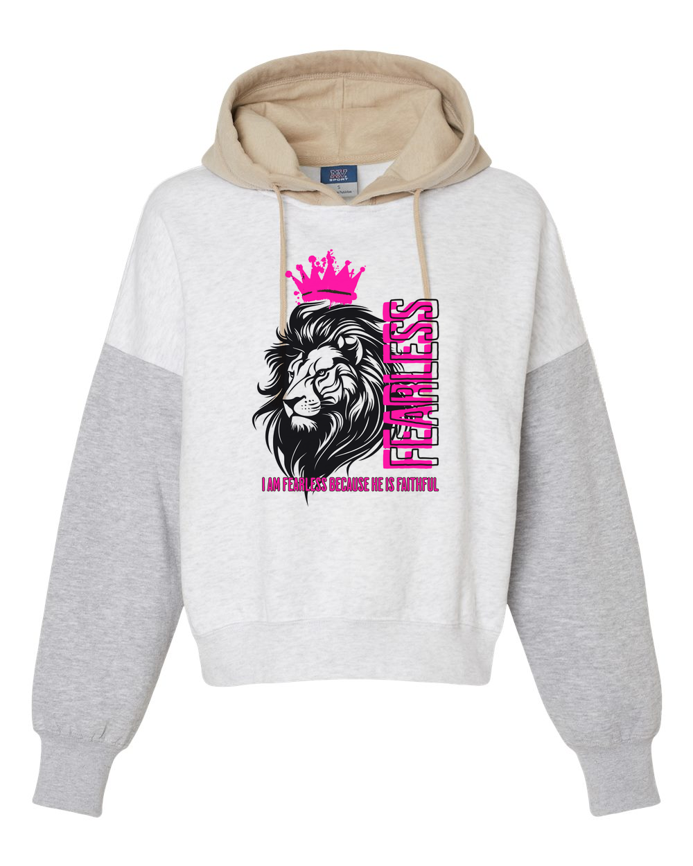Fearless Crowned Lion Women's Cropped or Lightweight Hoodie - Shirtify