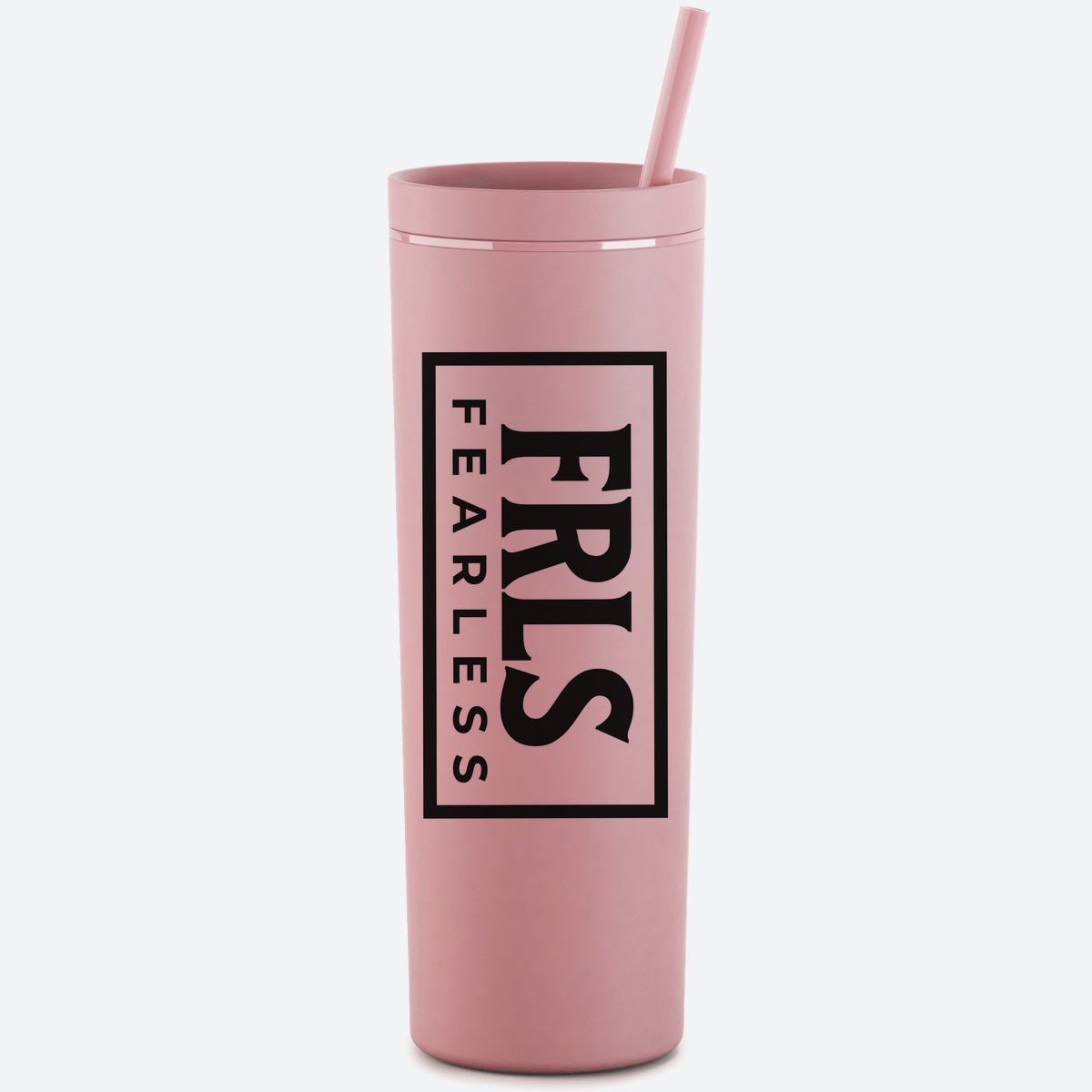 Fearless Logo Vertical 18 OZ Acrylic Tumbler Dusty Rose (SAC18)