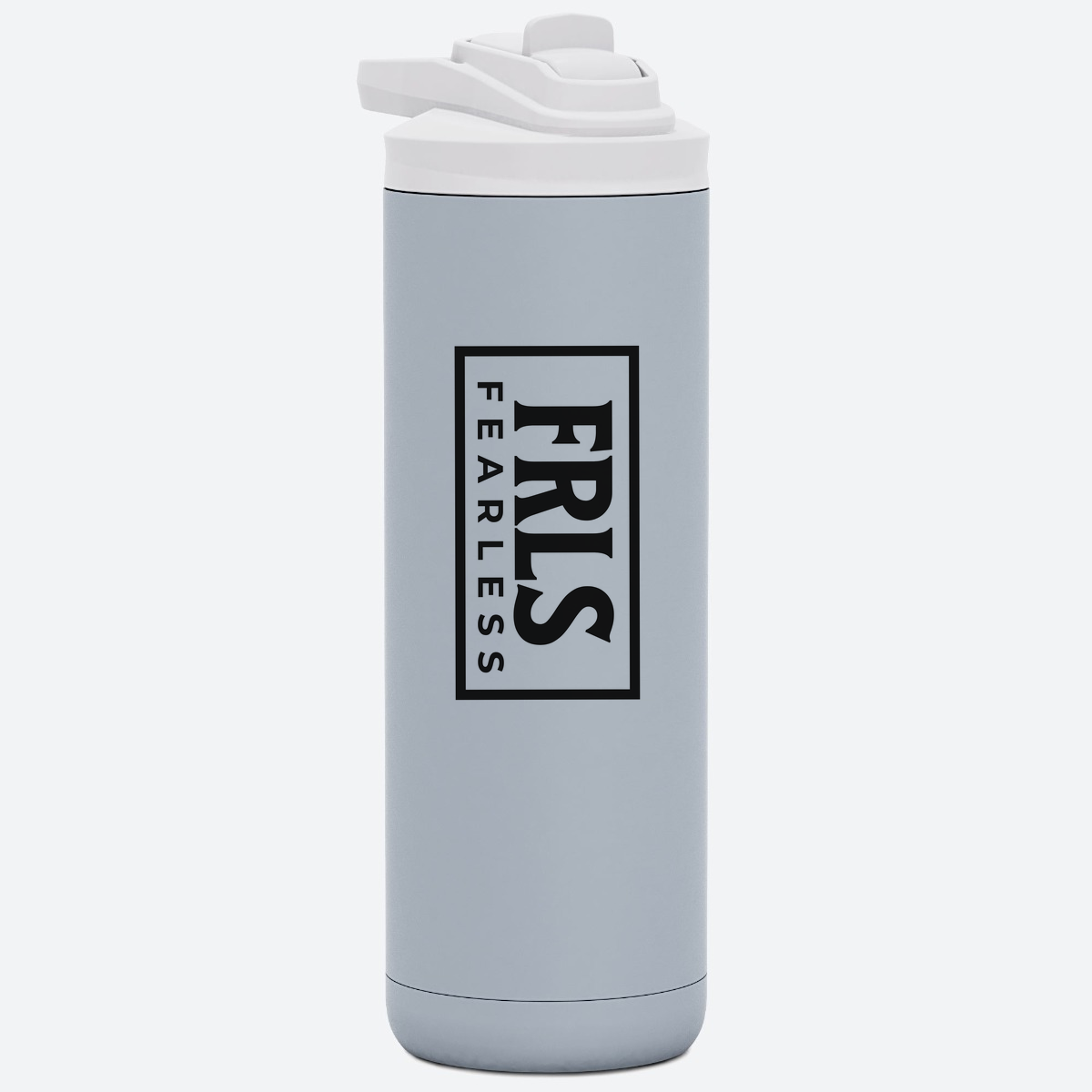 Fearless Logo Vertical 20 OZ. Skinny Stainless Steele Bottle Silver Lake Sport (SAC20SB)