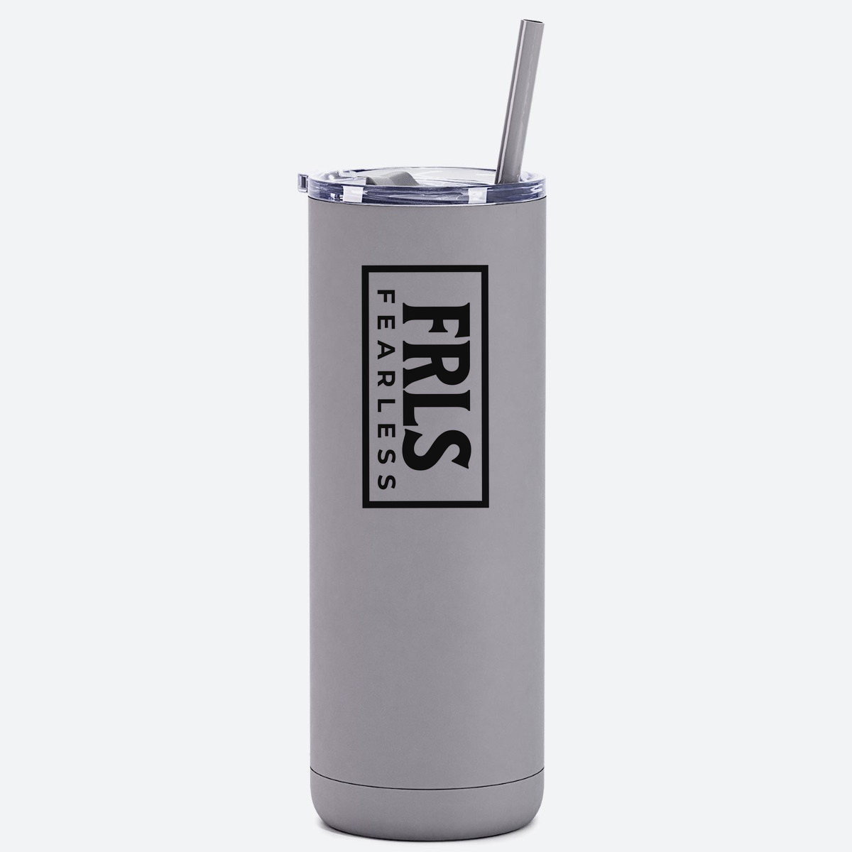 Fearless Logo Vertical 20 OZ. Skinny Stainless Steele Bottle Volcanic Glass (SAC20)