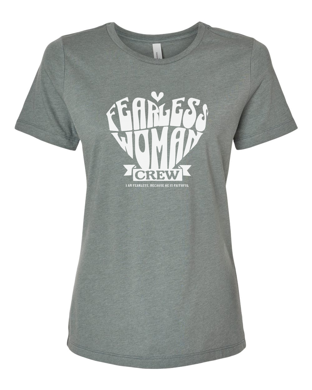Fearless Woman Crew Women's T-Shirt Heather Blue Storm (BC6400CVCF)
