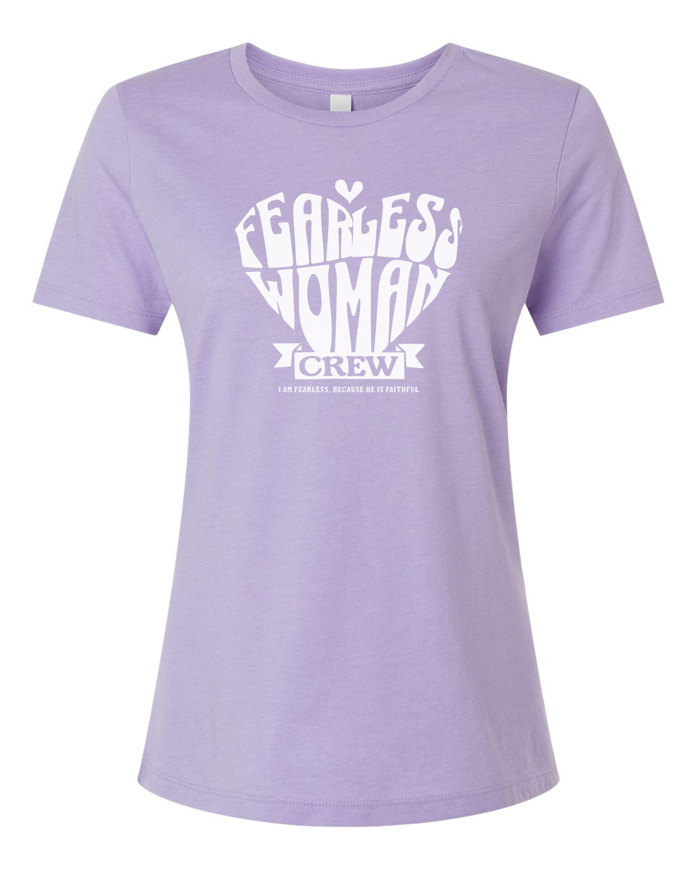 Fearless Woman Crew Women's T-Shirt Heather Dark Lavender (BC6400CVCF)