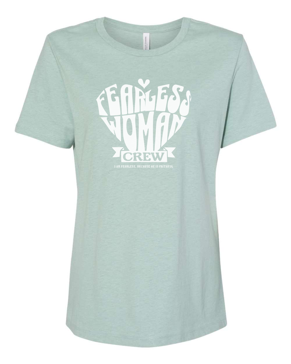 Fearless Woman Crew Women's T-Shirt Heather Prism Dusty (BC6400CVCF)